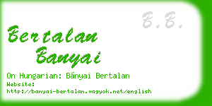 bertalan banyai business card